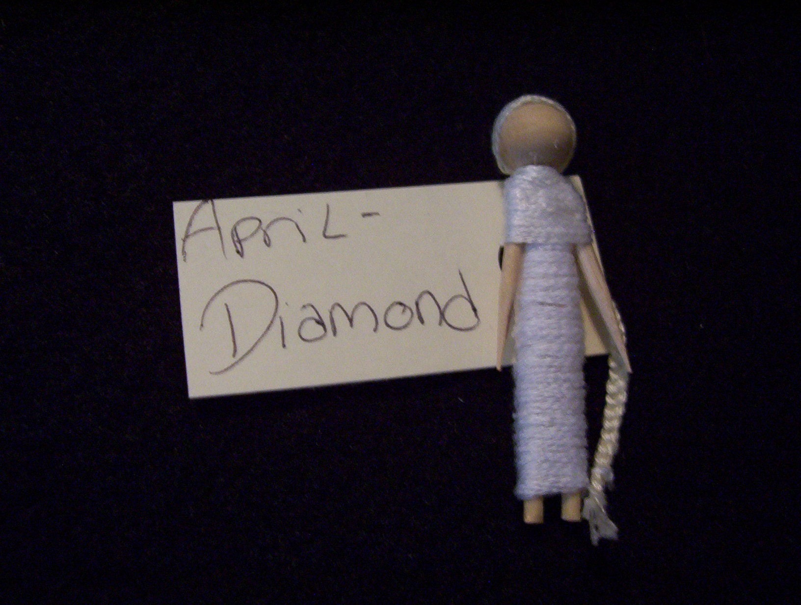 April Birthstone Worry Doll