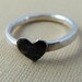 Black Heart Ring - Sterling Silver
