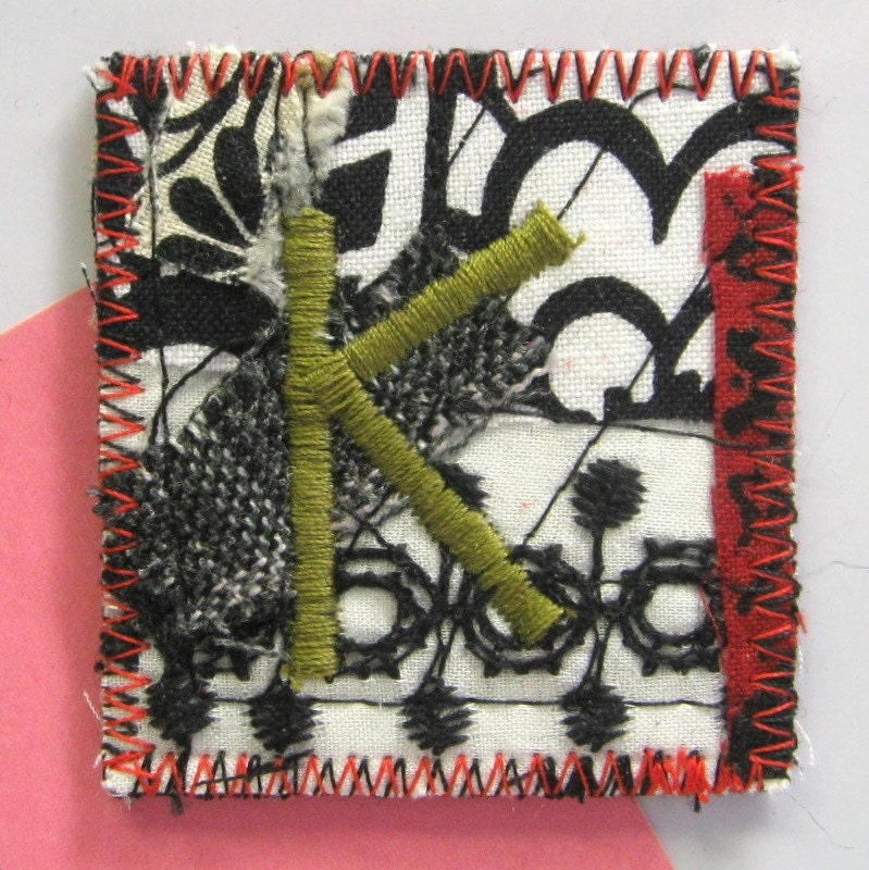 SALE Green Letter K - Magnet