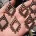 CoPPeR DiaMoND Looped Charms for jewelry designs Set of SIX