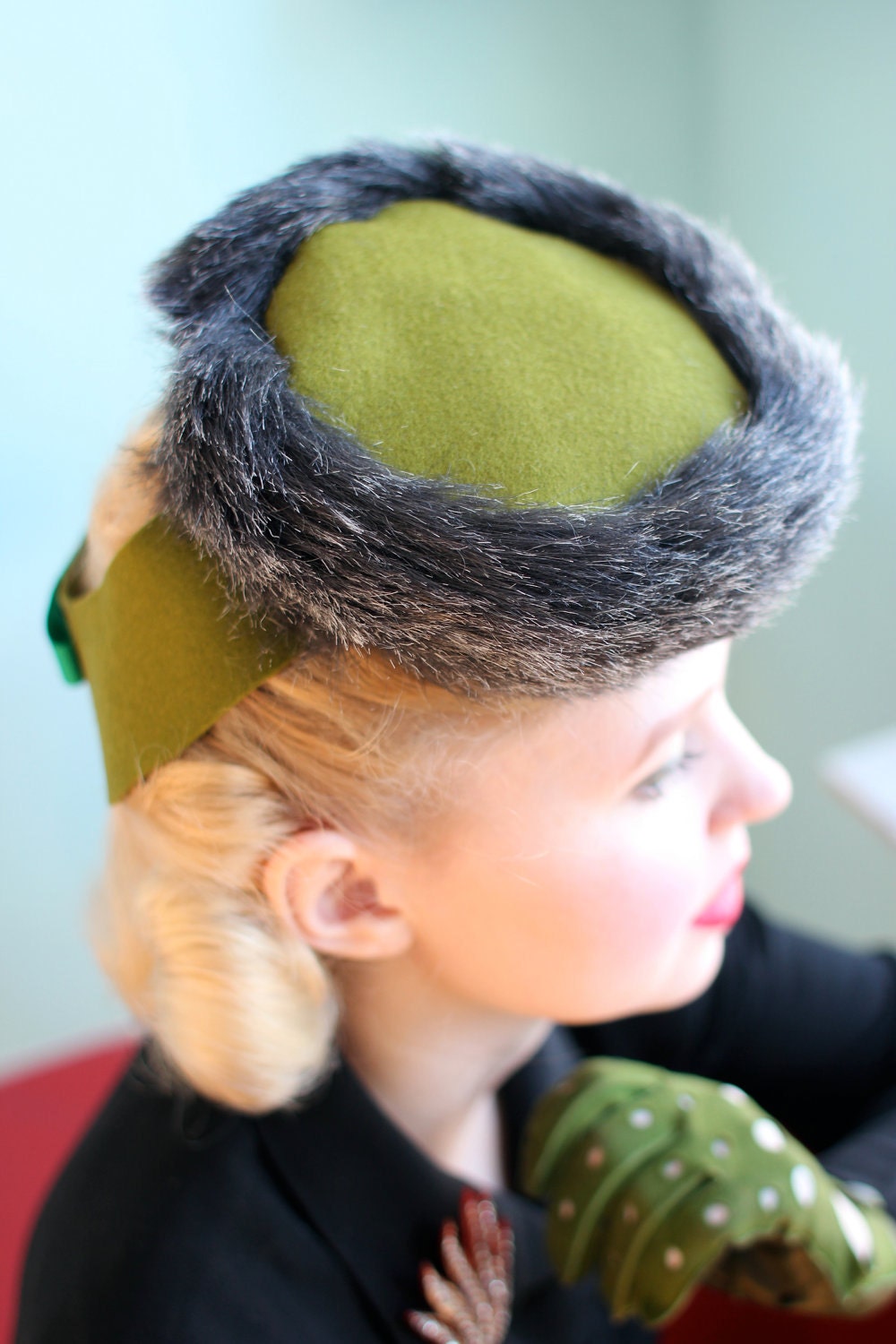 Handmade 40s style tilt hat