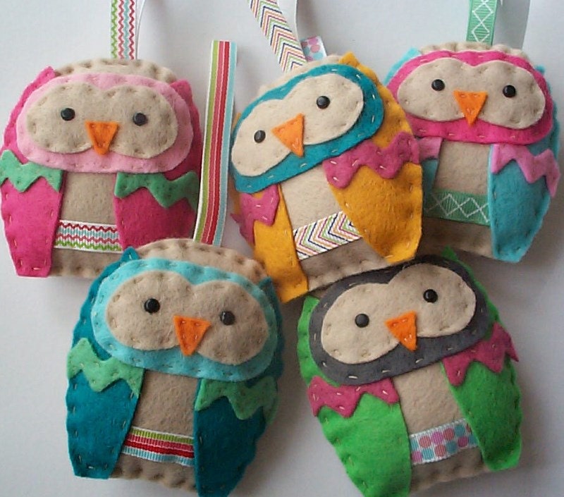 Original OWL decoration CHOOSE from 5 colours