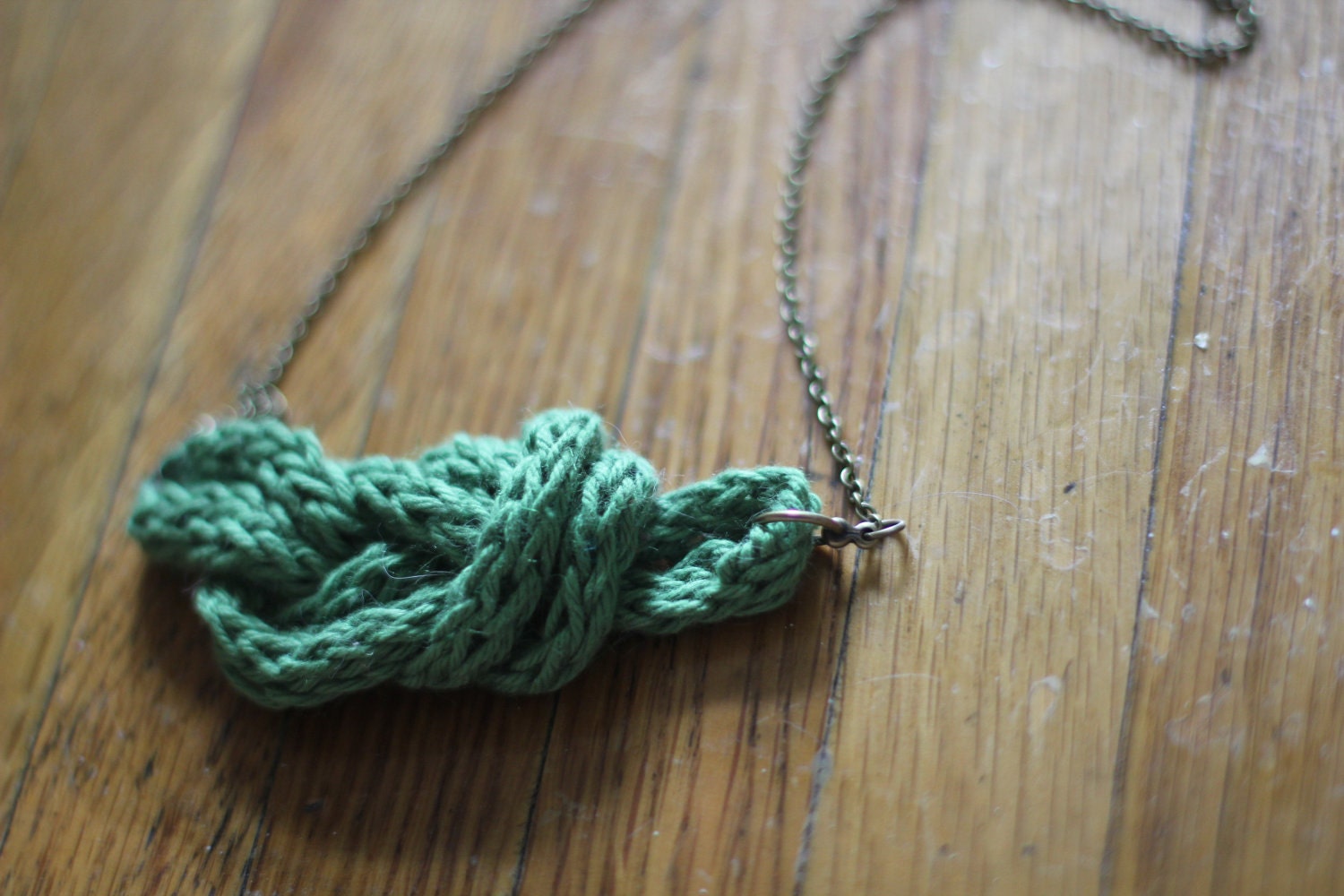 Hello Sailor Knot Necklace Knit Kit - Green