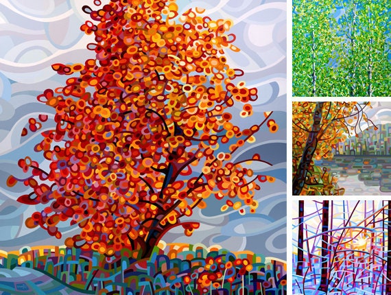 note cards, art cards, painting prints, blank inside with envelopes, any occasion, gifts - Square 1