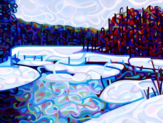 Fine Art Poster Print of an Original Abstract Acrylic Painting - Thaw
