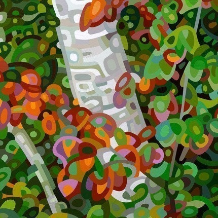 Abstract Fine Art Print 13x19 - Forest Pattern