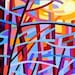 Abstract Landscape - Sunrise - 12 x 12 Print by Mandy Budan