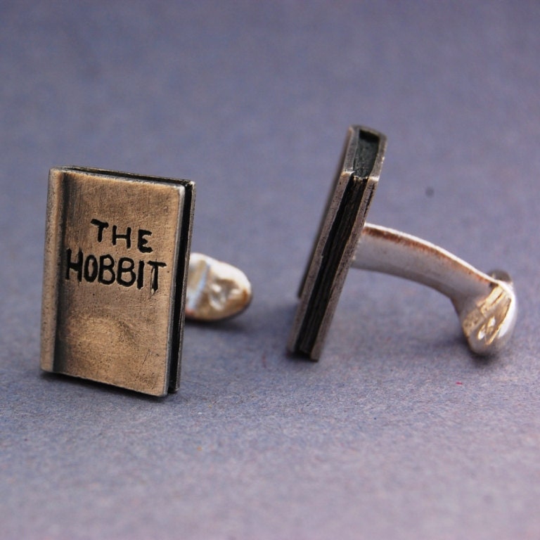 Sterling Silver The Hobbit Book cufflinks