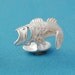 Mens Cufflinks - Sterling Silver Bass Fish Cufflinks