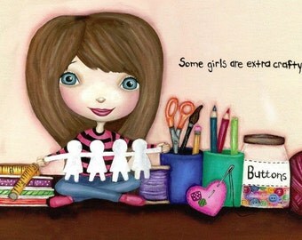 Crafty Girl Art Print