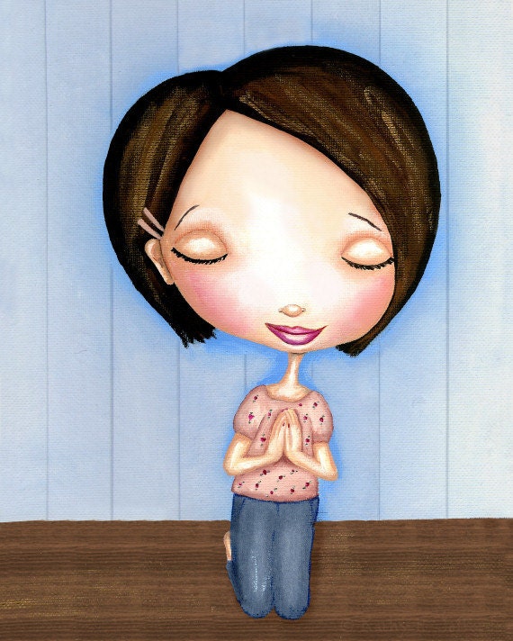 Little Girl Praying Art Print