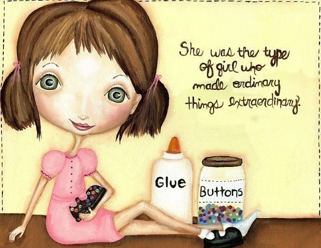 Crafty Girl Art Print