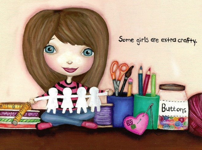 Crafty Girl Art Print