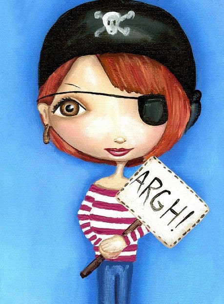 Studio Clearance Sale - Garnet The Outspoken Pirate (Original Painting)