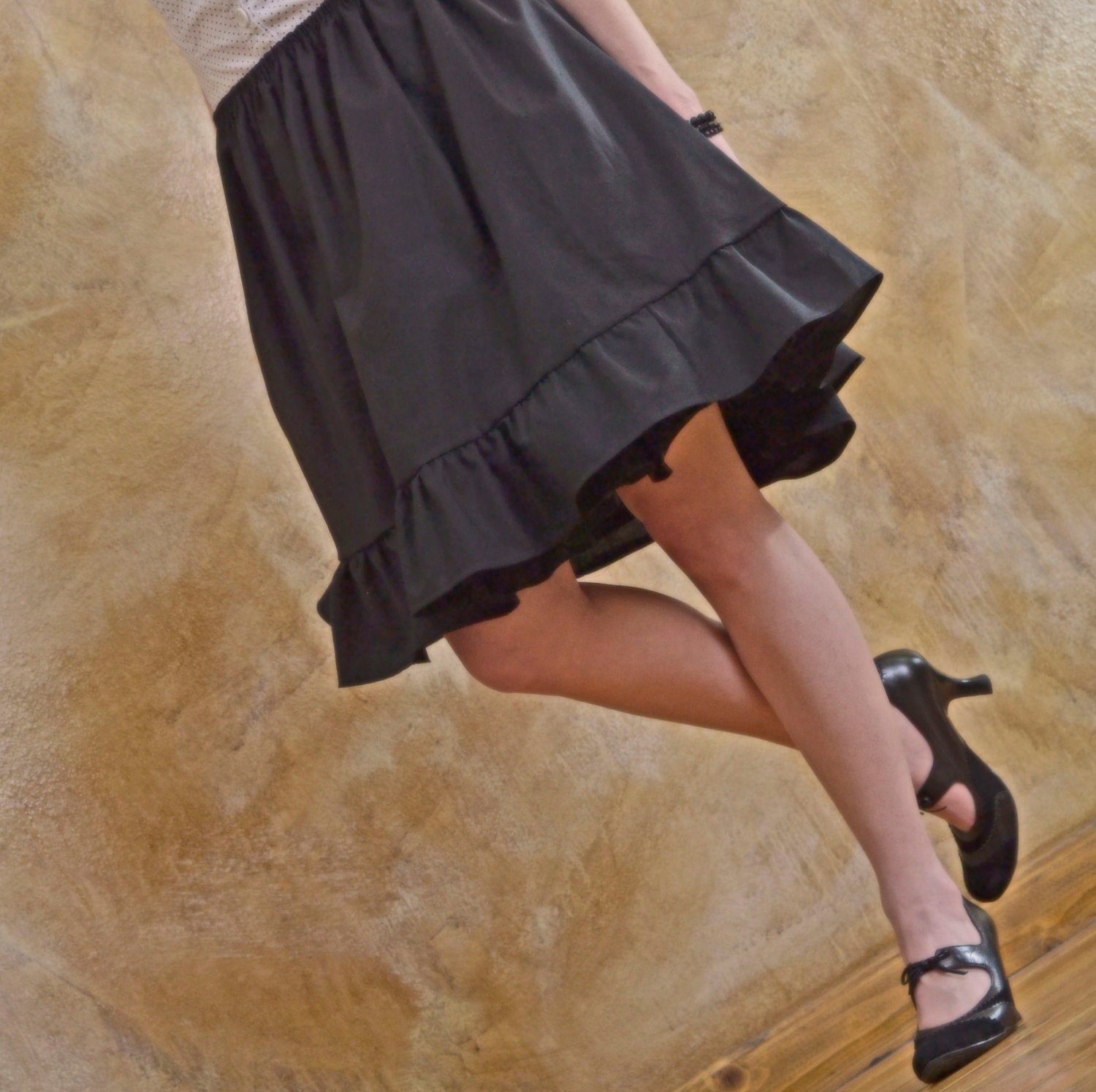 Solid Black Lolita Skirt