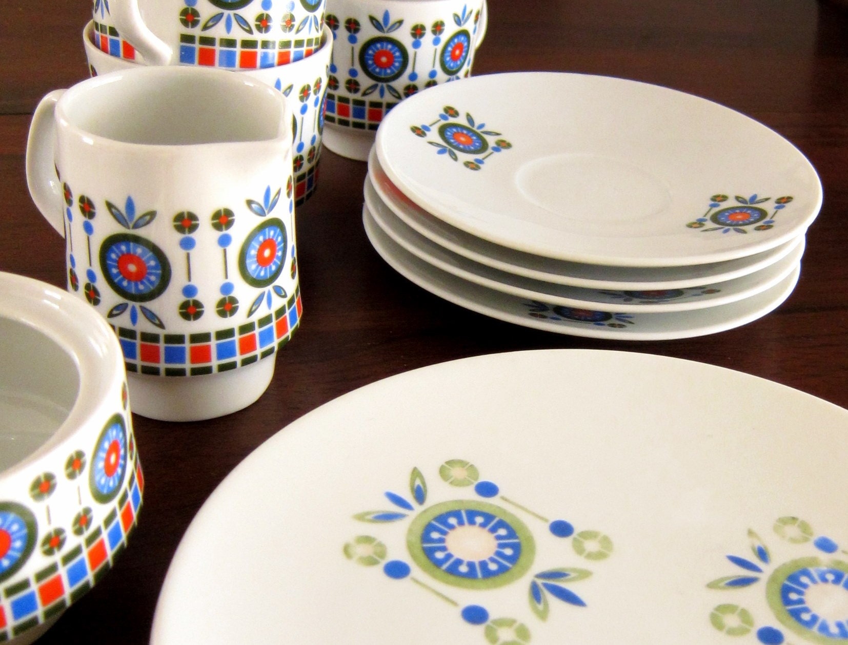 Vintage Bavarian Espresso Serving Set with 60s vibe