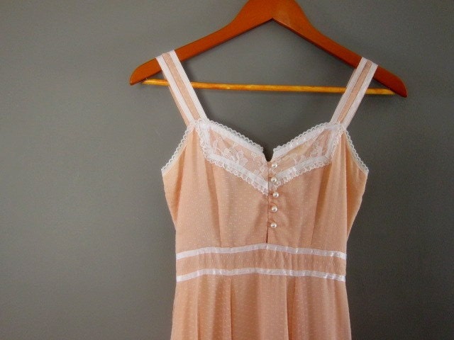 Vintage Peach Gunne Sax Dress by Jessica McClintock