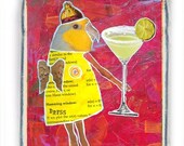 Funny Drinking Quote Art. "Margaritas Make Her Clothes Fall Right Off."  SOLDERED PENDANT Jewelry Necklace. Girls Night Out. GNO.
