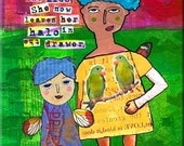Autism Awareness Quote. "Finding it Distracts the Kids, She Now Leaves Her Halo in the Drawer." ART MAGNET for Therapists. Teachers.