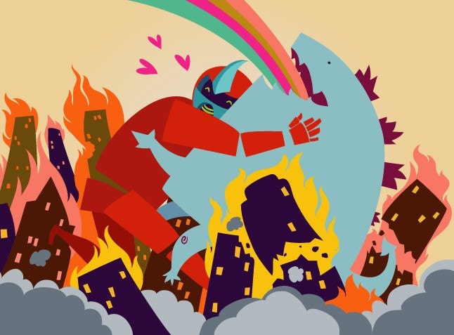 Super Love Monsters Print