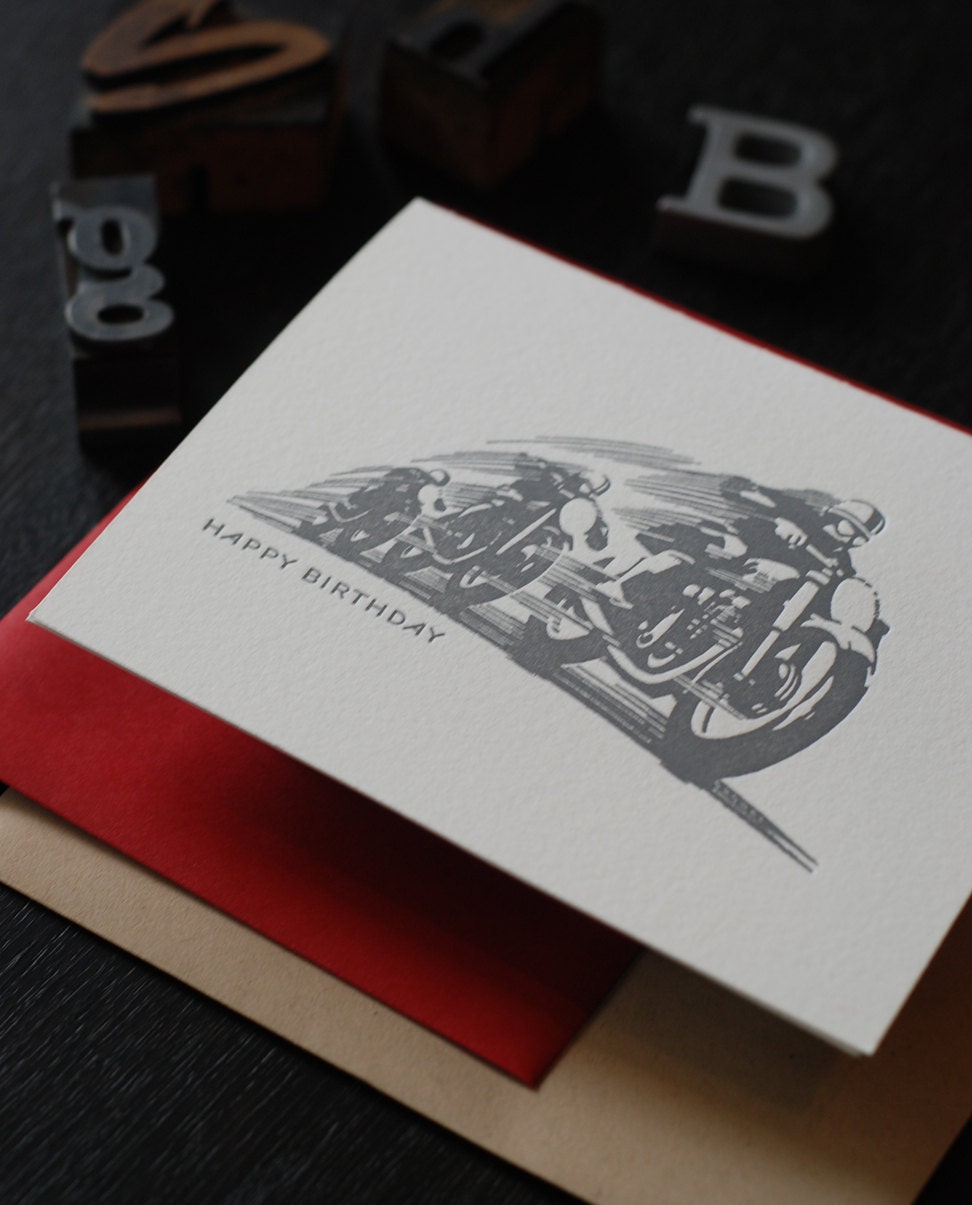 Cafe Racer - Happy Birthday Card