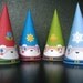 4 Seasons Cone Gnome Set of 4 Paper Toys