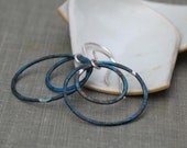 blue double hoops