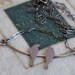 love birds necklace- hand cut silhouettes- copper and sterling silver
