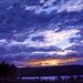 Hudson River Sunset- Abstract, Huge Contemporary Acrylic on a Extra Large Canvas Commissioned Painting by Patty Baker