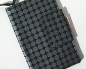 Black Metallic Onyx Dot Travel and Passport Organizer Wallet