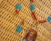 Frida Kahlo Festive Chandelier Pendant and Earring Set