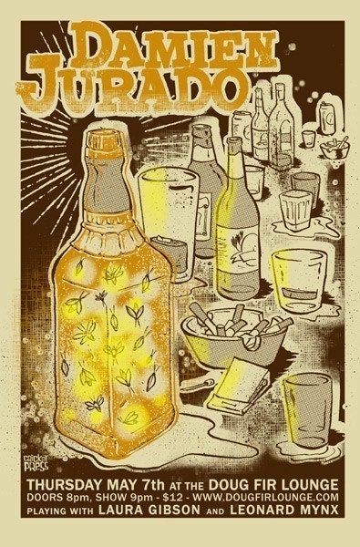 Damien Jurado  - Screen Printed Gig Poster