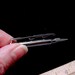 Mid Century Chrome Tie Clasp with Miniature Pencil