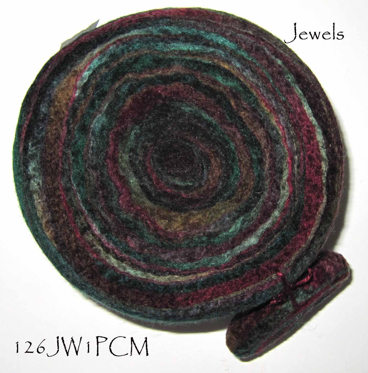 Felted Wool Pincushion - Hand-dyed - Jewels 126JW1PCm