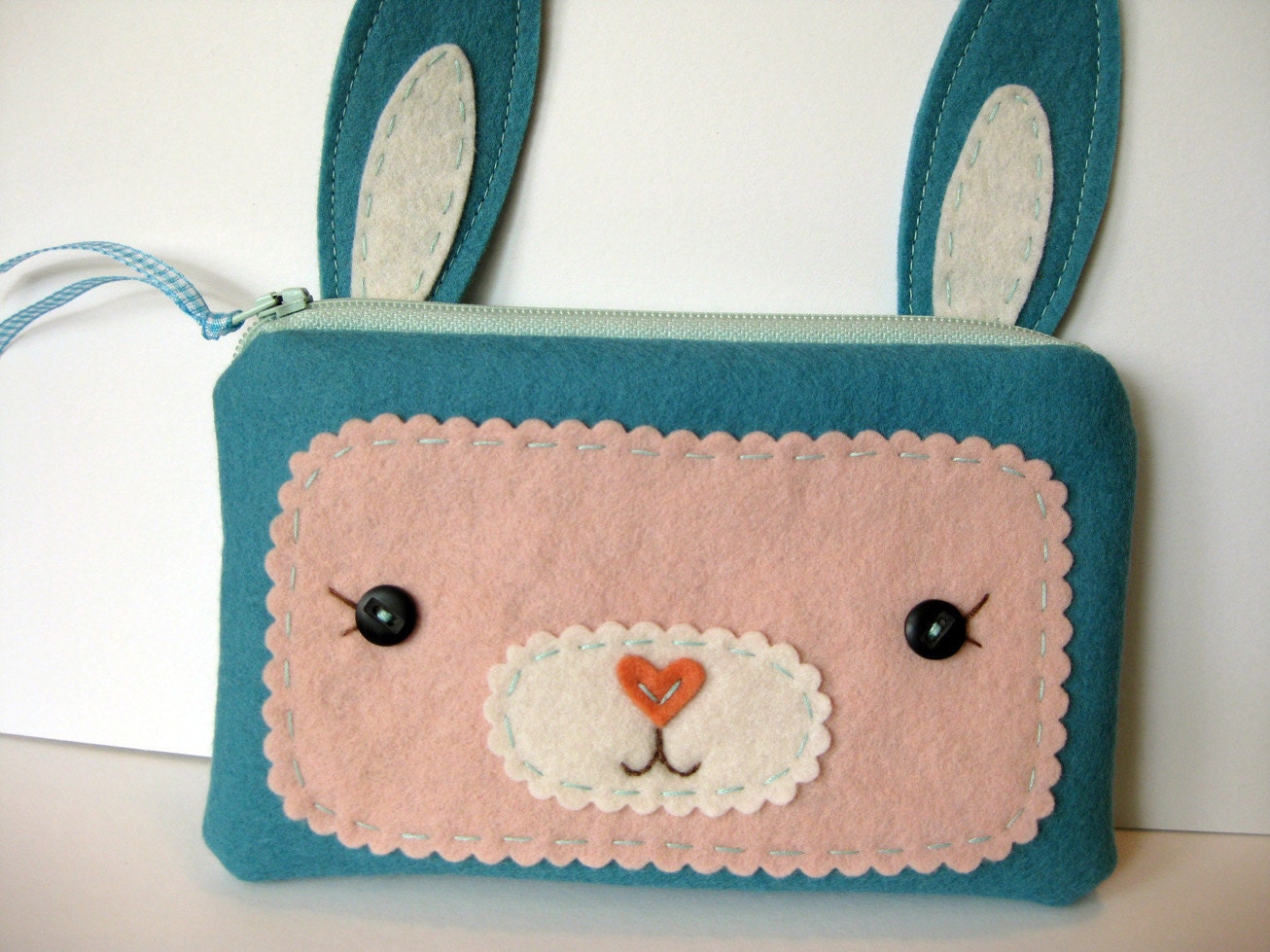 Blue Bunny Zipper Pouch