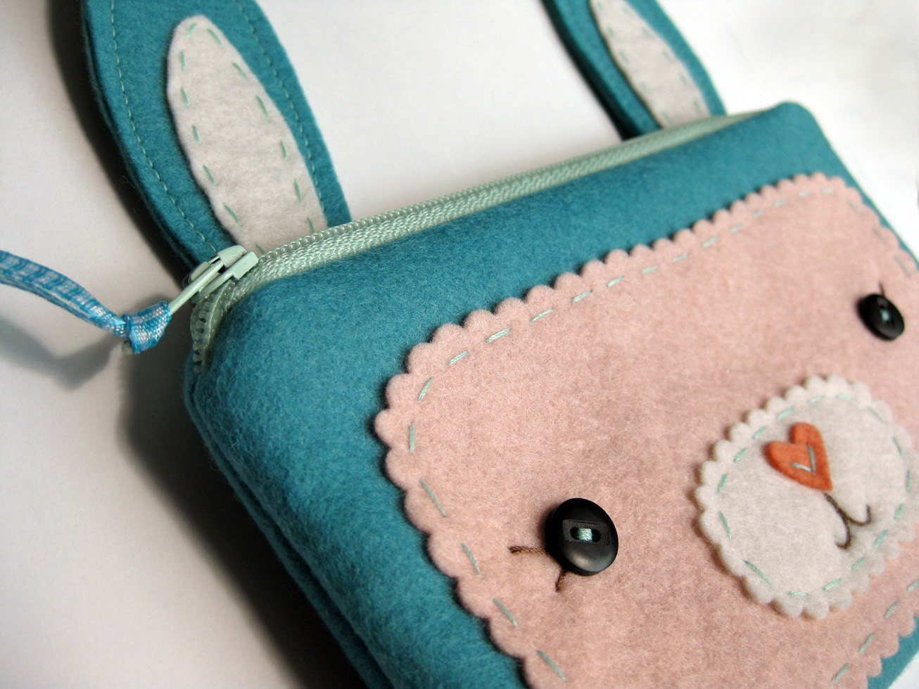 Blue Bunny Zipper Pouch