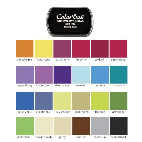 1 Colorbox Archival Ink Pad - Choose One of  24 Beautiful Colors to Compliment your Custom Stamp