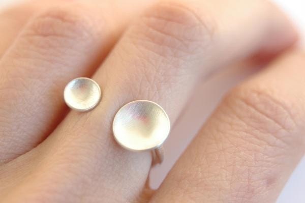 Floating Saucer Ring 1- Made to Order in your size