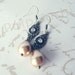Pearl Drop Dangle Earrings - Vanilla Latte - Wedding Bridesmaid Gift - Swarovski Crystal