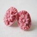 Breast Cancer Awareness - Japanese Flower Stud Earrings - Pink Rose Smoke  FREE US SHIPPING