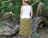 Foraging mushrooms drawstring pocket skirt