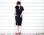 double t-shirt dress - black