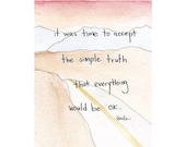 everything will be ok 8x10 print