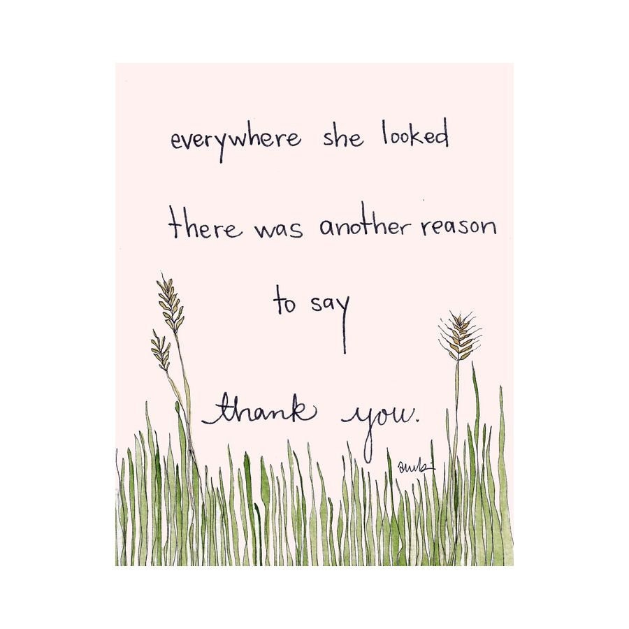 thank you everywhere 8x10 print