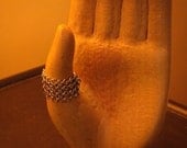 Stainless Steel Chainmaille Unisex Mesh Ring as seen in The New York Times