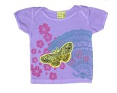 Block Printed Kids T-Shirt - Moth - Infant S/S - Sale