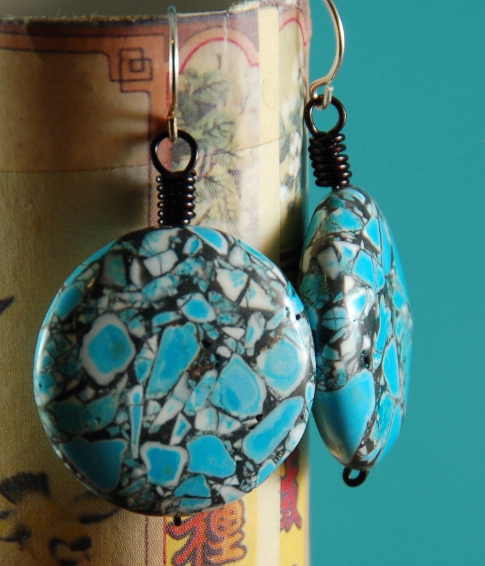 Turquoise Mosaic Earrings