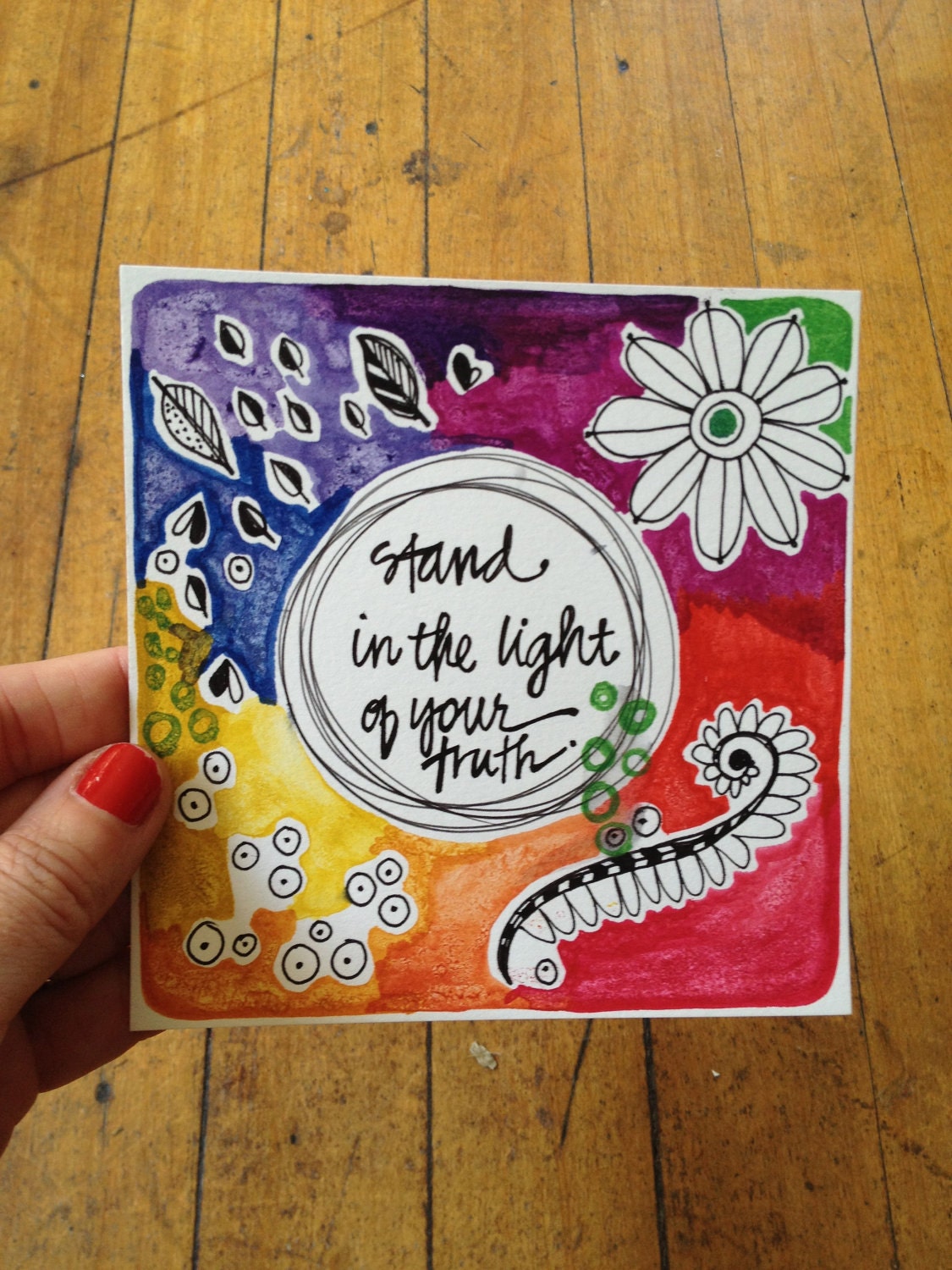 stand in the light of your truth. - 5x5 inch sticker - limited edition.