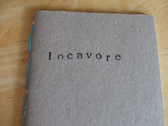 Locavore Hand Stamped Journal Blue