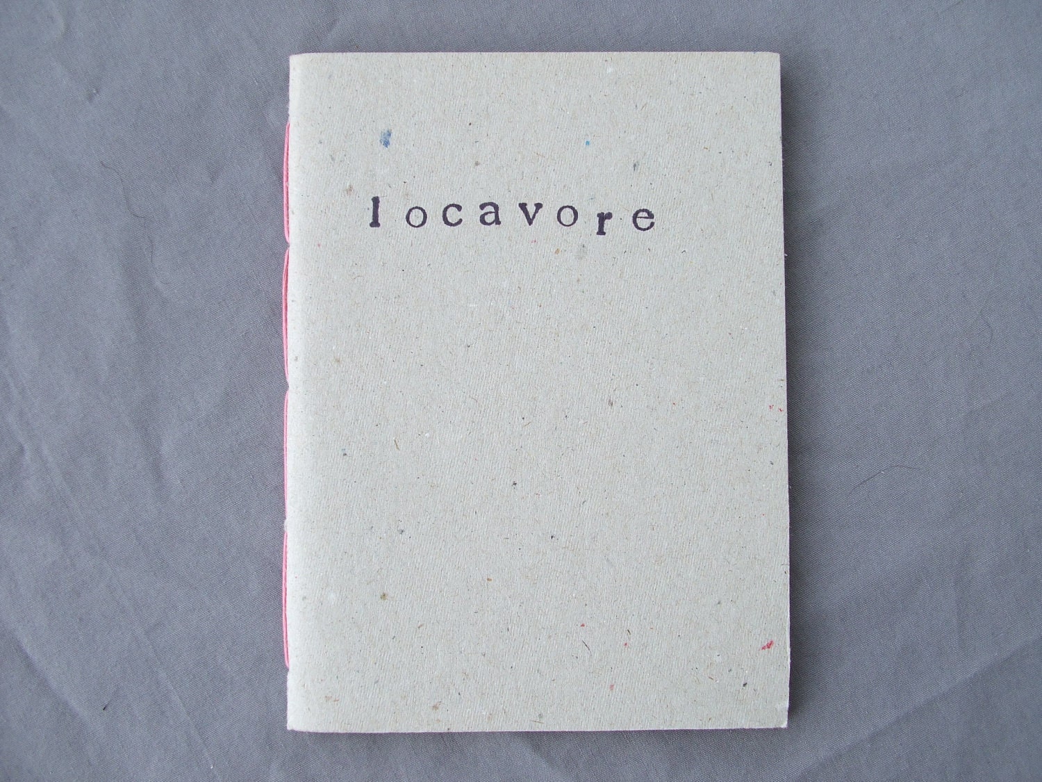 Locavore Hand Stamped Journal Pink